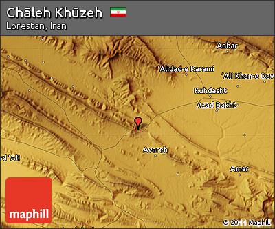 Physical Map of Chāleh Khūzeh