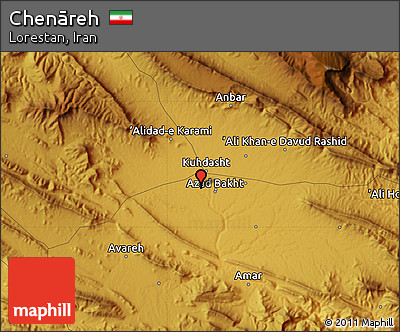 Physical Map of Chenāreh