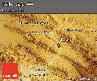 Physical Map of Dūl-e Gap