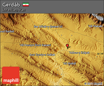 Physical Map of Gerdāb
