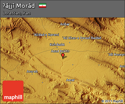 Physical Map of Ḩājjī Morād
