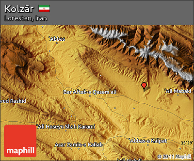 Physical Map of Kolzār