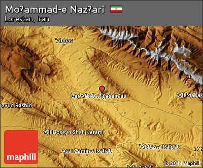 Physical Map of Moḩammad-e Naz̧arī