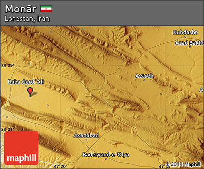Physical Map of Monār