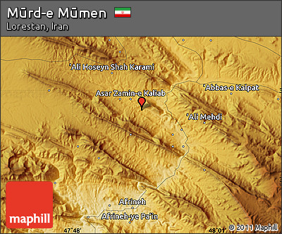 Physical Map of Mūrd-e Mūmen