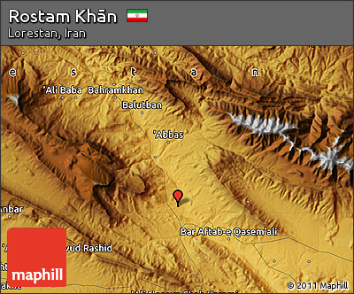Physical Map of Rostam Khān