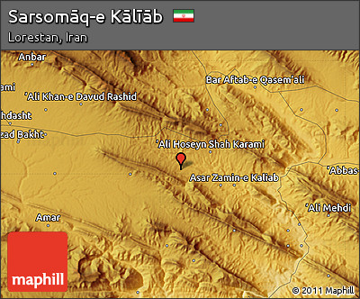 Physical Map of Sarsomāq-e Kālīāb