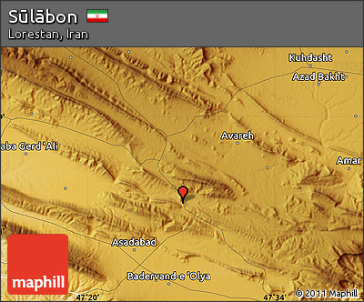 Physical Map of Sūlābon