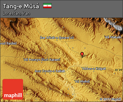 Physical Map of Tang-e Mūsá