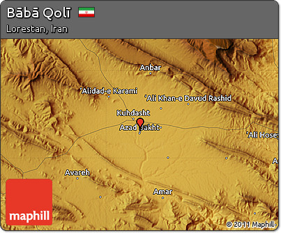 Physical Map of Bābā Qolī
