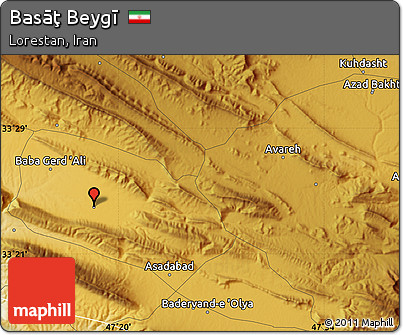 Physical Map of Basāţ Beygī