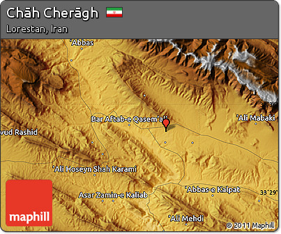 Physical Map of Chāh Cherāgh