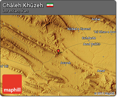 Physical Map of Chāleh Khūzeh