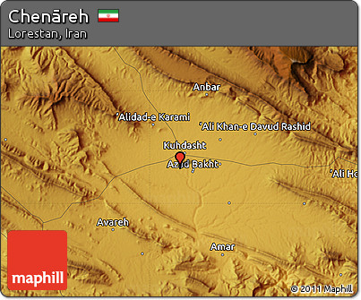 Physical Map of Chenāreh