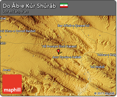 Physical Map of Do Āb-e Kūr Shūrāb