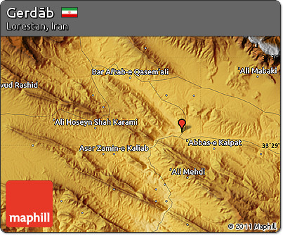 Physical Map of Gerdāb