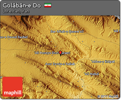 Physical Map of Golābān-e Do