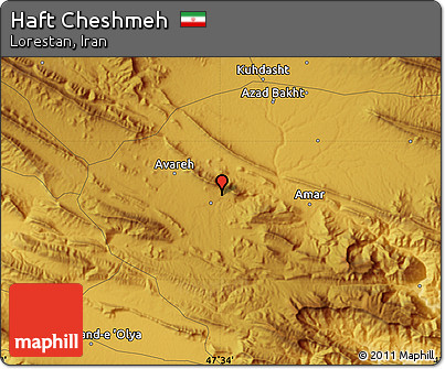 Physical Map of Haft Cheshmeh