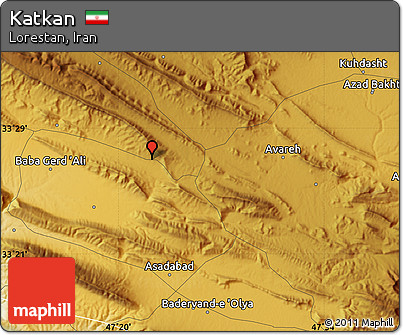 Physical Map of Katkan