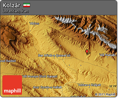 Physical Map of Kolzār