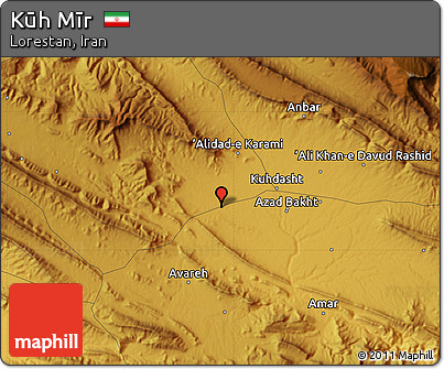 Physical Map of Kūh Mīr