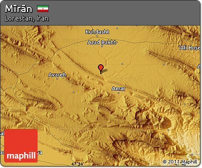 Physical Map of Mīrān