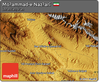 Physical Map of Moḩammad-e Naz̧arī