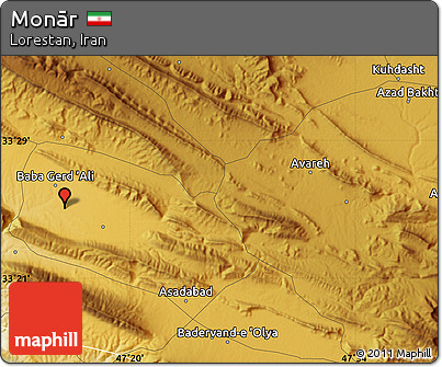 Physical Map of Monār