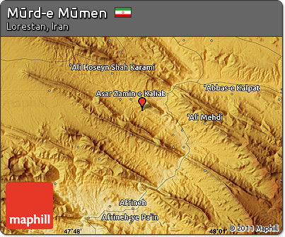 Physical Map of Mūrd-e Mūmen