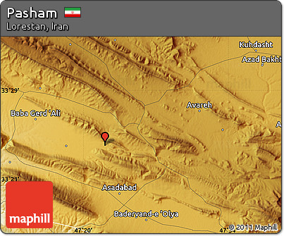 Physical Map of Pasham