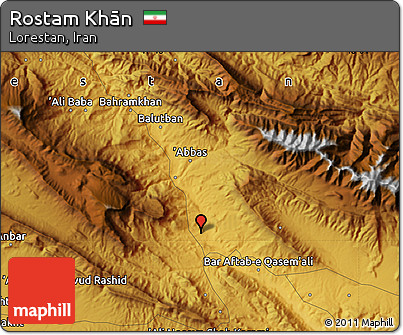 Physical Map of Rostam Khān