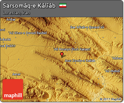 Physical Map of Sarsomāq-e Kālīāb