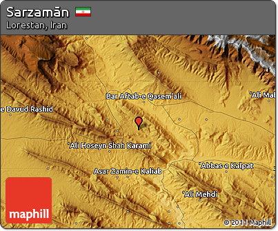 Physical Map of Sarzamān