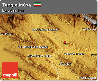Physical Map of Tang-e Mūsá
