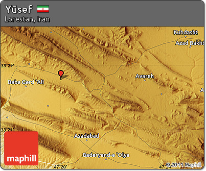 Physical Map of Yūsef