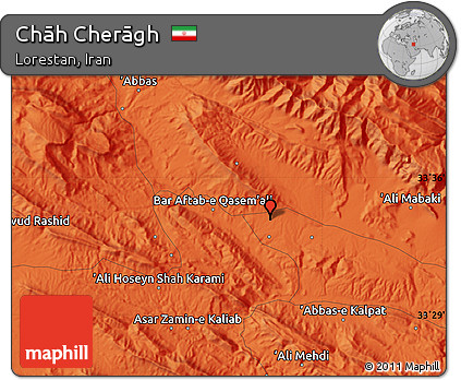 Political Map of Chāh Cherāgh