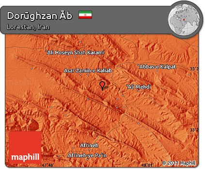 Political Map of Dorūghzan Āb