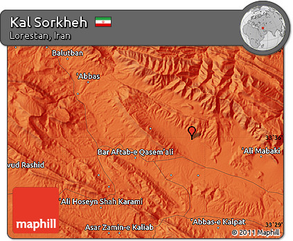 Political Map of Kal Sorkheh