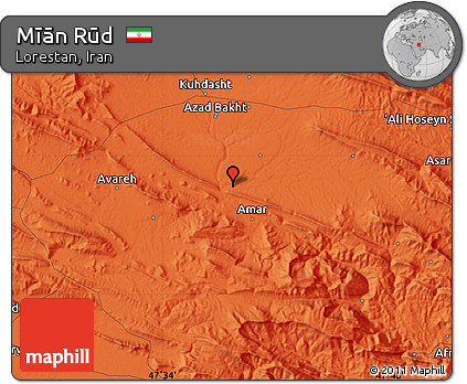 Political Map of Mīān Rūd