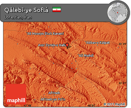 Political Map of Qālebī-ye Soflá