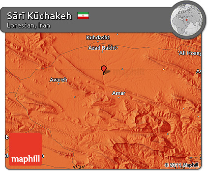 Political Map of Sārī Kūchakeh