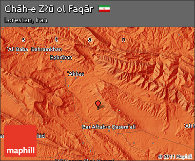 Political Map of Chāh-e Z̄ū Ol Faqār