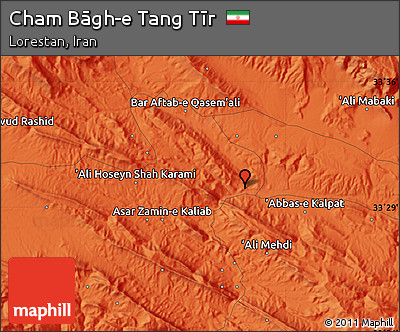 Political Map of Cham Bāgh-e Tang Tīr