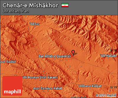 Political Map of Chenār-e Mīshākhor