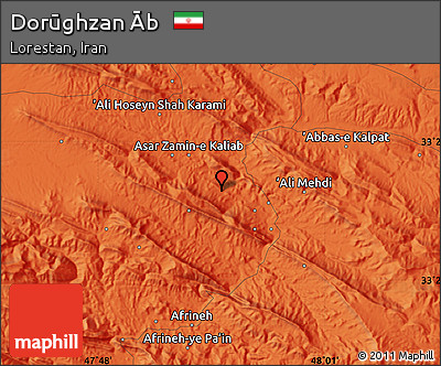 Political Map of Dorūghzan Āb