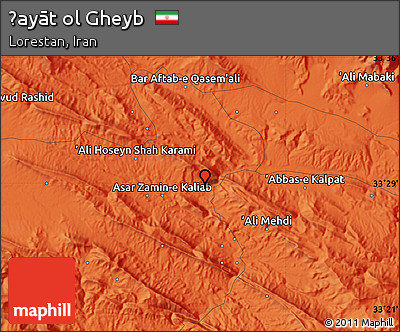 Political Map of Ḩayāt Ol Gheyb