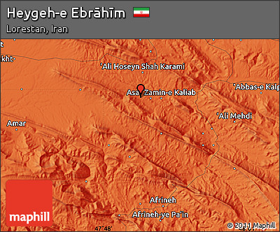 Political Map of Heygeh-e Ebrāhīm