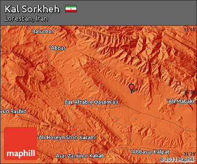 Political Map of Kal Sorkheh