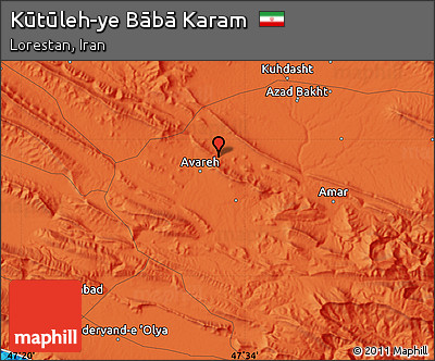 Political Map of Kūtūleh-ye Bābā Karam