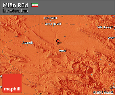 Political Map of Mīān Rūd